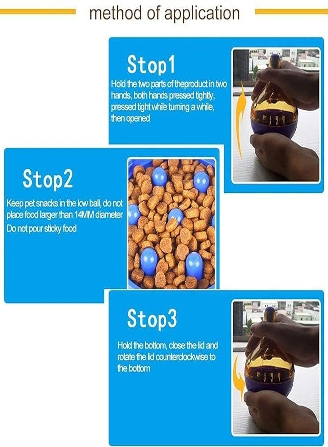 Pups&Pets لعبة كرة مكافآت القطط التفاعلية من Pups&Pets، لعبة ألغاز موزع طعام الحيوانات الأليفة، كرة تغذية بطيئة (لوني الخاص) قطعة واحدة - Image 2